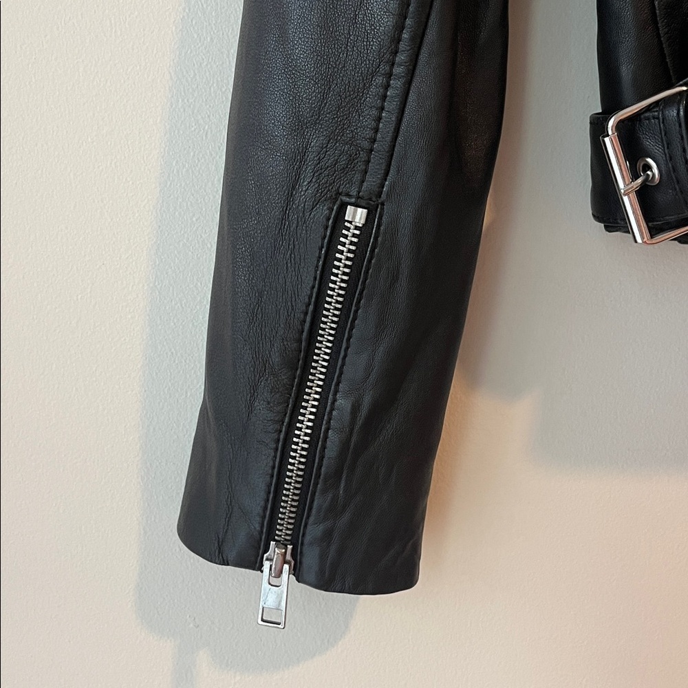 Lucky Brand Classic Lamb Leather Moto Jacket EUC - Picture 9 of 10